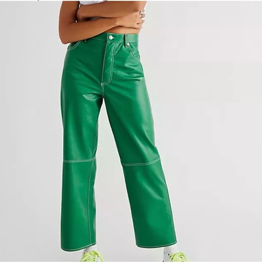 - Flash Sale 🔥🔥🔥- NWOT Free People .. It Factor Vegan Leather Pants Size 14..